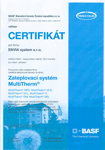 Certifikát k úspěšnému absolvování školení na téma zateplovací systémy MultiTherm